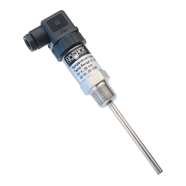 810 Series Compact Temperature Transmitter, -22/125 Degrees F Temperature Range, 4-20 mA Output, 1/2 NPT Process Connection, M12 x 1 (4-Pin), 1.0 in Stem, 6 mm Diameter